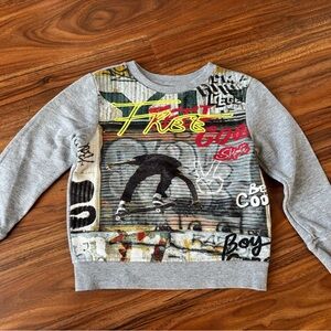 Gray Graphic Kids Sweatshirt